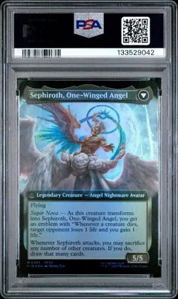 2025 MTG Final Fantasy Sephiroth, Fabled Soldier #0451 Extended Art FOIL - PSA 9 - Image 2
