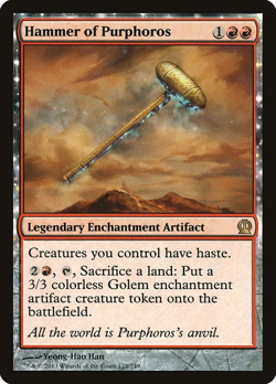 MTG magic 1x Hammer of Purphoros (M/NM) Theros - Image 1