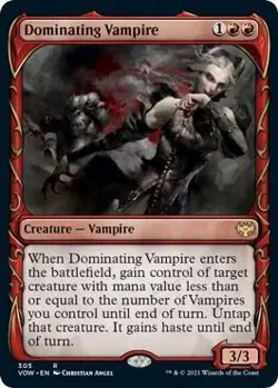 Dominating Vampire (Showcase) 305 Rare Innistrad: Crimson Vow Near Mint - Image 3