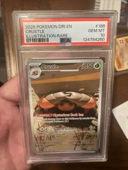 Pokemon Crustle PSA 10 Destined Rivals Illustration Rare 186/182 - Image 1