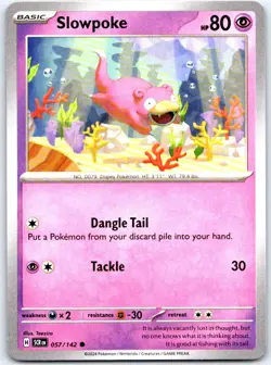 Slowpoke 57/142 Normal Common Stellar Crown Pokemon NM - Image 1