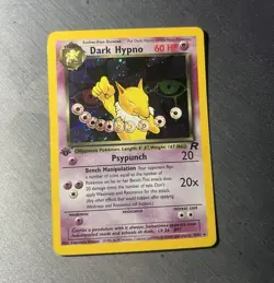 Pokemon TCG Dark Hypno 9/82 Team Rocket Holo Rare Holo ENG 60HP 2000 - Image 1