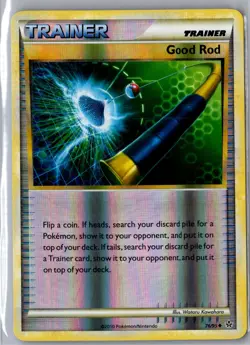 Good Rod 76/95 Uncommon HGSS Unleashed Pokemon Reverse Holo Near Mint - Image 1
