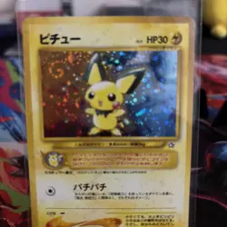 Vintage Pokemon Japanese Pichu Holo Swirl No.172 Neo Genesis Holo Rare - Image 2