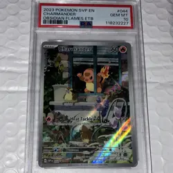 Pokemon Charmander SVP Promo 044 Holo English 2023 Obsidian Flames ETB PSA 10 - Image 1