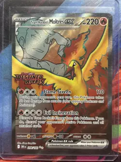 Pokemon TCG - Team Rockets Moltres EX 208/182 - Ultra Rare - Destined Rivals - Image 1