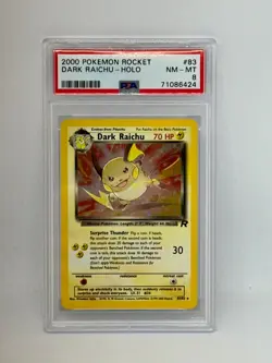 Vintage Pokemon Rocket - Dark Raichu - Holo - PSA 8 - Image 1