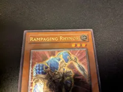Yugioh Rampaging Rhynos CDIP-EN031 Ultimate Rare 1st Edition Cyberdark Holo (MP) - Image 4