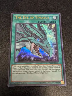 Yugioh TCG The Eye of Timaeus DRL3-EN045 1st Edition Dragons of Legend (LP) - Image 1