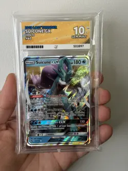 2018 Pokemon SM Lost Thunder Suicune GX 60 ACE 10! - Image 1