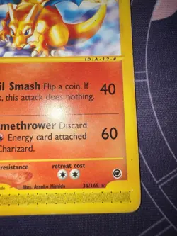 Charizard 039/165 Expedition Base Set Rare Non-Holo LP-/HP+ (edges) - Image 3
