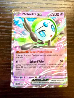 Pokemon TCG Black Bolt 044/086 - Meloetta ex - Holofoil Double Rare NM - Image 1