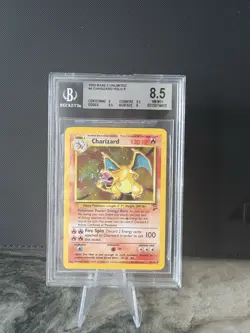 Pokemon TCG Base Set 2 2000 Charizard 4/130 Holo Beckett Bgs 8.5 Near Mint-Mint - Image 1