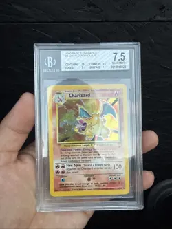 [BGS 7.5] Pokemon Charizard Base Set Unlimited #4 Holo Rare 1999 Near Mint+ - Image 1