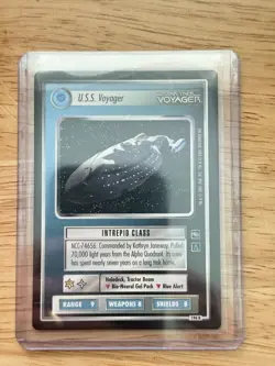 Star Trek CCG 1E Voyager USS VOYAGER Rare Card (LP) - Image 1