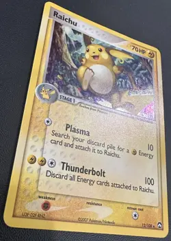 Raichu Holo 12/108 Secret Wonders Pokemon Card 2007 Rare MP - Image 2