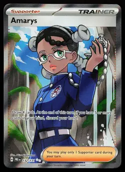 Amarys 132/131 Ultra Rare Prismatic Evolutions Pokemon Card - Image 1