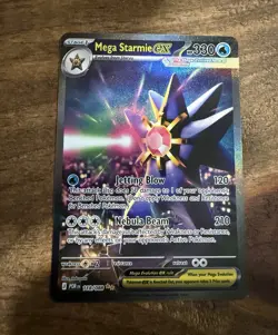 Mega Starmie EX 118/088 XY Illustration Rare Holo EX Pokemon TCG Card English - Image 1