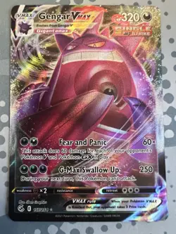 Pokemon Gengar VMAX 157/264 Fusion Strike Ultra Rare Holo Card - Image 1