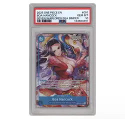 Namco One Piece CCG Boa Hancock OP07-051 Promotion Cards Super Rare Foil PSA 10 - Image 1