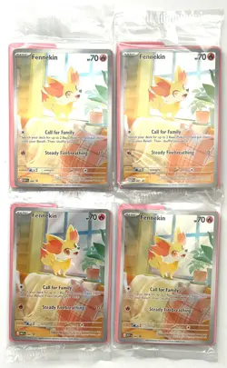 Fennekin 080 - Pokemon TCG - Mega Evolution Promo Cards Holo (SEALED) 4 pack - Image 2