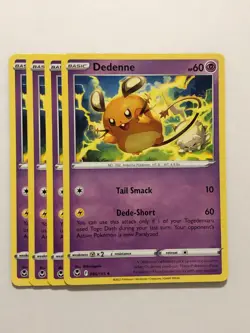 Pokemon Card Silver Tempest 4x Playset Dedenne 085/195 NM - Image 1