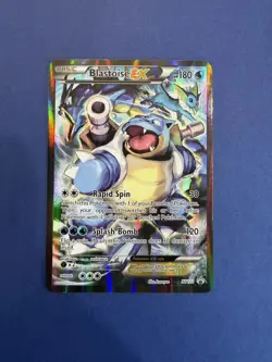 Pokemon TCG Blastoise EX XY122 Full Art Holo Black Star Promo Card - LP - Image 1