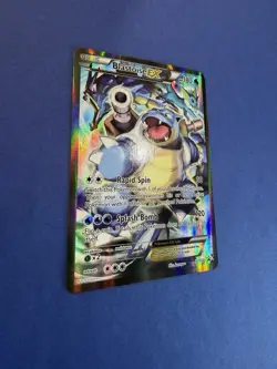 Pokemon TCG Blastoise EX XY122 Full Art Holo Black Star Promo Card - LP - Image 4