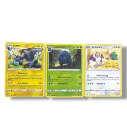 Pokemon Crown Zenith Tangrowth 005, Luxray 043, & Oranguru 119 Common Cards NM - Image 1