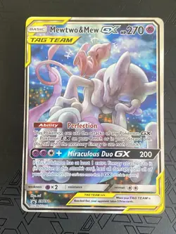 Pokemon Mewtwo & Mew GX Tag Team Alt Art SM191 Promo NM (SEE PHOTOS/DESC) - Image 1