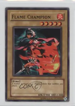 Flame Champion Unlimited YuGiOh Pharaoh's Servant #PSV-041 2002 READ - Image 1