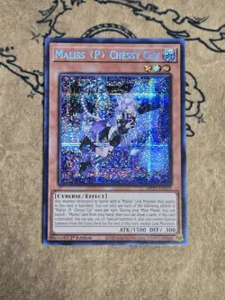 Yugioh Maliss P Chessy Cat MP25-EN123 1st Edition Prismatic Secret Rare NM - Image 1