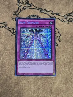 Yugioh Iron Thunder MP25-EN058 2025 1st Edition Prismatic Secret Rare NM - Image 1