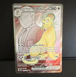 Pokemon TCG Team Rocket's Persian ex 219/182 SV10 Full Art Holo Ultra Rare - Image 1