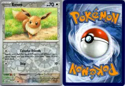 Eevee 133/165 151 Pokemon TCG Reverse Holo Common NM - Image 3