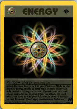 Rainbow Energy 80/82 Rare Team Rocket Pokemon 1st Edition Near Mint - Image 1