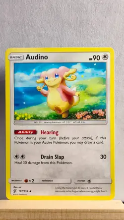 Audino [LP] - Pokemon TCG Unified Minds 177/236 [Uncommon] - Image 1