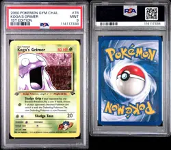 2000 POKEMON GYM CHALLENGE #78 KOGA'S GRIMER 1ST EDITION PSA 9 MINT - Image 3