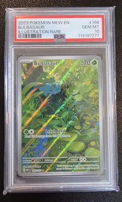 2023 BULBASAUR #166 POKEMON 151 ILLUSTRATION RARE PSA 10 - Image 1