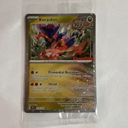 Pokemon Koraidon SV05 Temporal Forces GameStop Promo Holo 140 HP 119/162 Sealed - Image 1