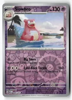 Slowbro 080/165 Uncommon 151 Pokemon Reverse Holo Near Mint - Image 1