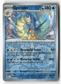 Gyarados 043/193 Rare Paldea Evolved Pokemon Reverse Holo Near Mint - Image 1