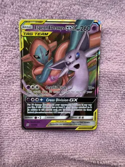 Espeon & Deoxys GX Unified Minds Tag Team 72/236 Near Mint Pokemon TCG - Image 1