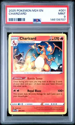 2025 POKEMON M24 EN-MCDONALD'S COLLECTION #001 CHARIZARD PSA 9 - Image 1