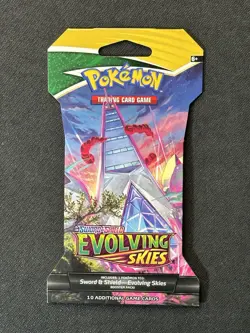 Pokemon TCG Sword & Shield: Evolving Skies Sleeved Booster Pack Factory Sealed - Image 1