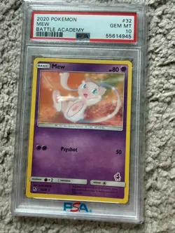 Pokemon TCG Mew Battle Academy 32 Graded PSA 10 Gem Mint - Image 1