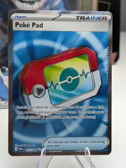 Pokemon Full Art Poke Pad Trainer-Item Reverse Holo 213/165 SV 151 Pokepad - Image 1