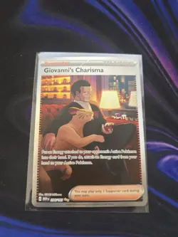 Pokemon TCG 151 Full Art Trainer Giovanni's Charisma 204/165 - Image 1