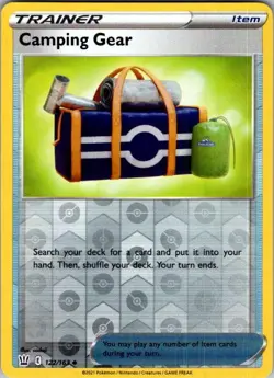 Camping Gear 122/163 Battle Styles Pokemon Reverse Holo Near Mint - Image 1