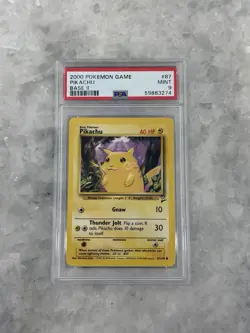 2000 Pokemon Pikachu Base II - PSA 9 - Image 1